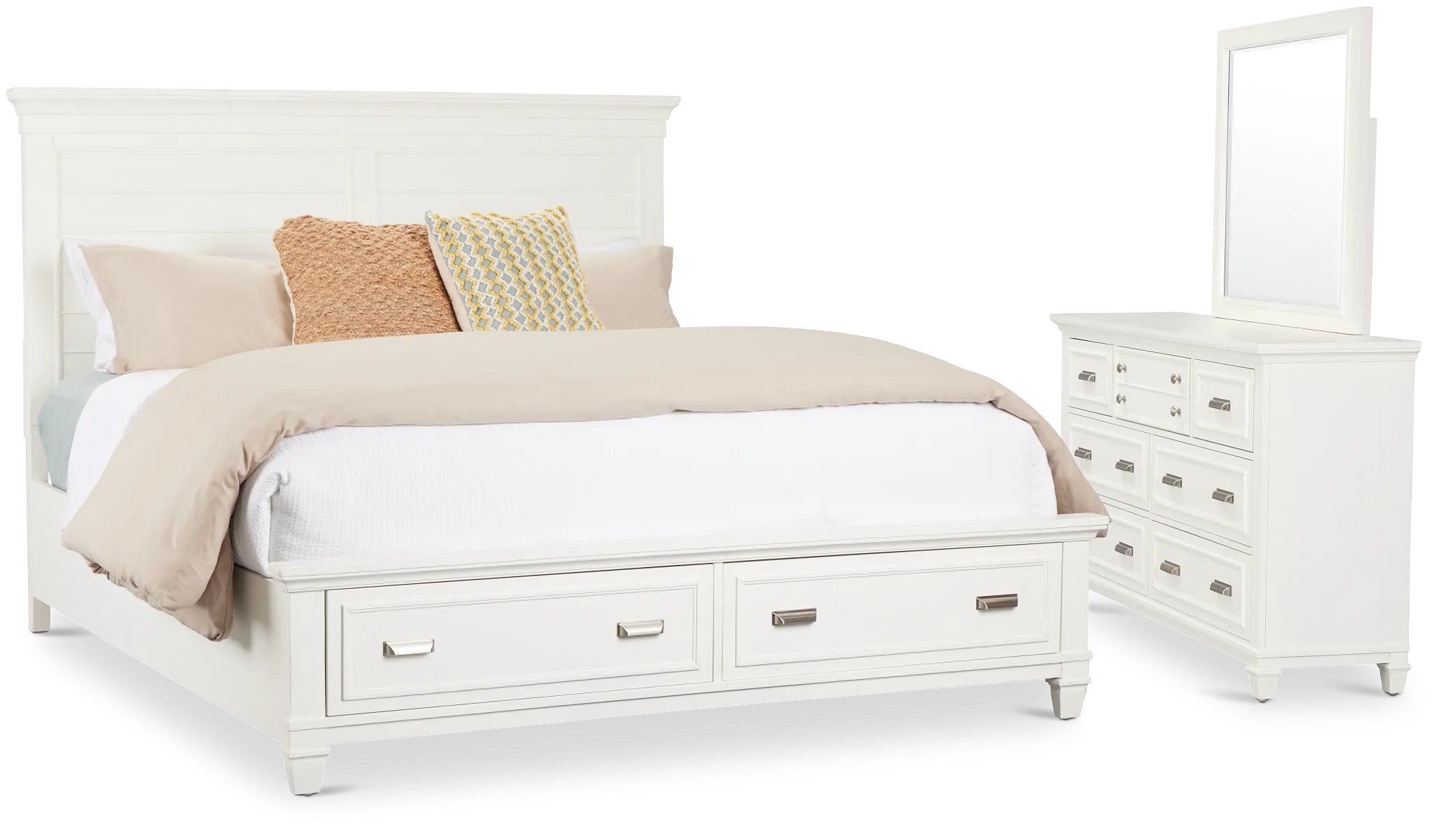 Cape Cod Ivory Panel Storage Bedroom