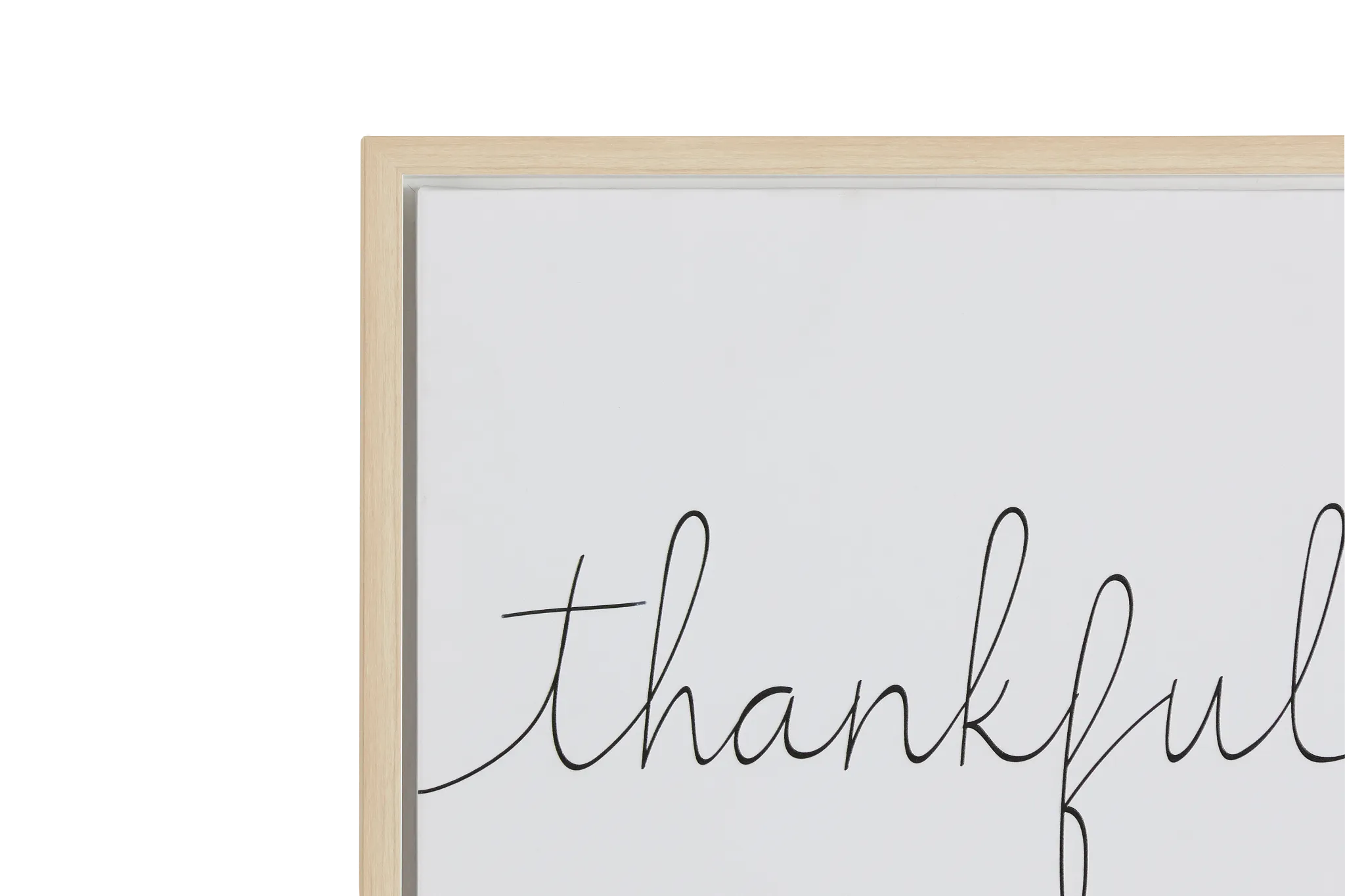 Thankful Light Tone Framed Canvas Wall Art