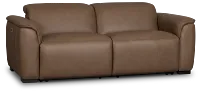 Flexsteel Brodie Dark Brown Lthr/vinyl Power Reclining Sofa