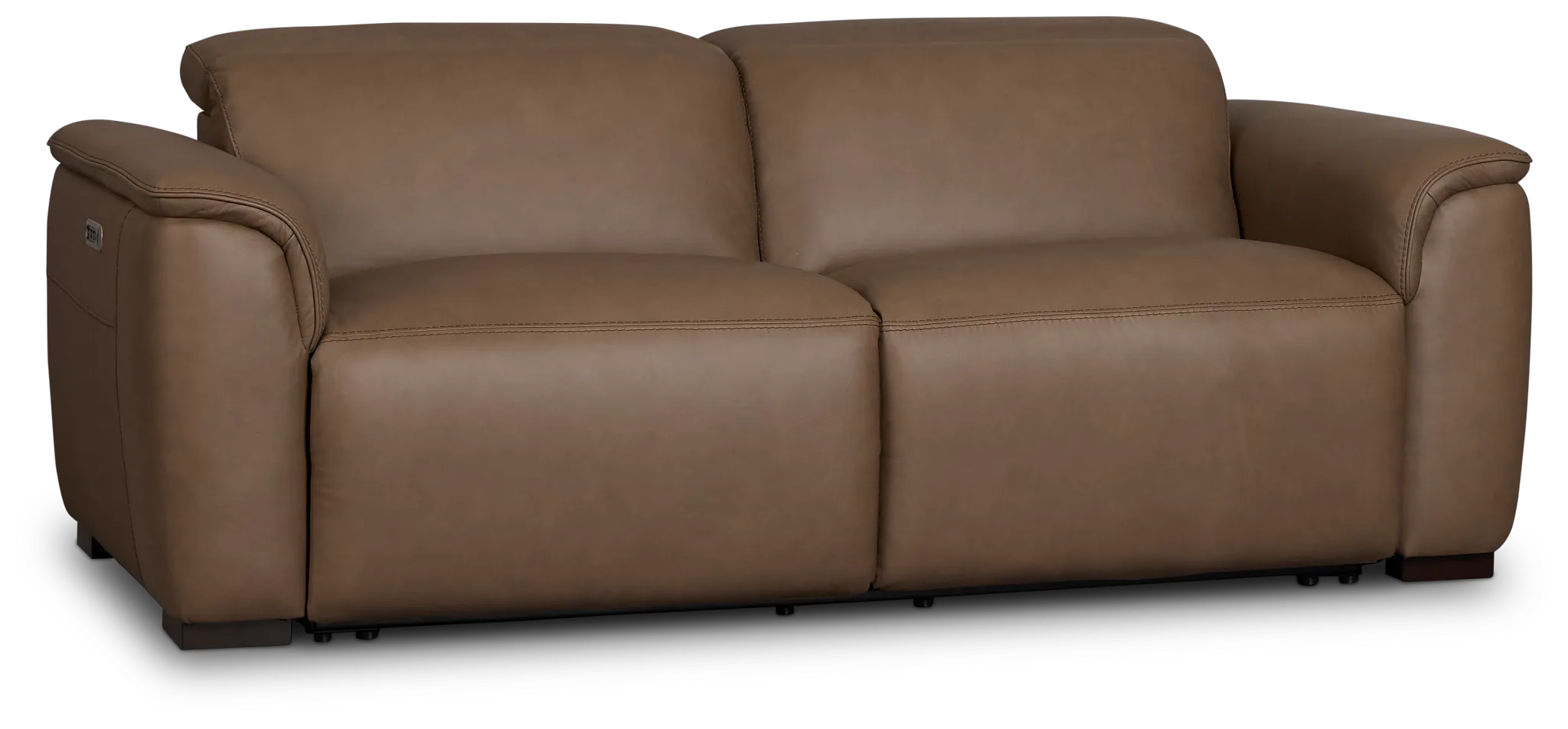 Flexsteel Brodie Dark Brown Lthr/vinyl Power Reclining Sofa