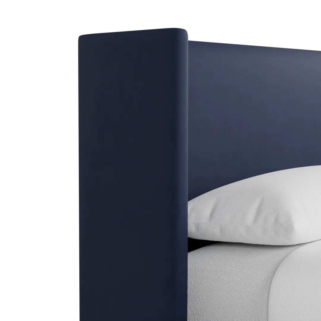 Captiva Joya Dark Blue 48" Upholstered Shelter Bed Captiva Joya Dark Blue 48" Upholstered Shelter Bed