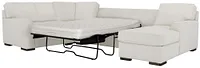 Austin White Fabric Right Chaise Innerspring Sleeper Sectional