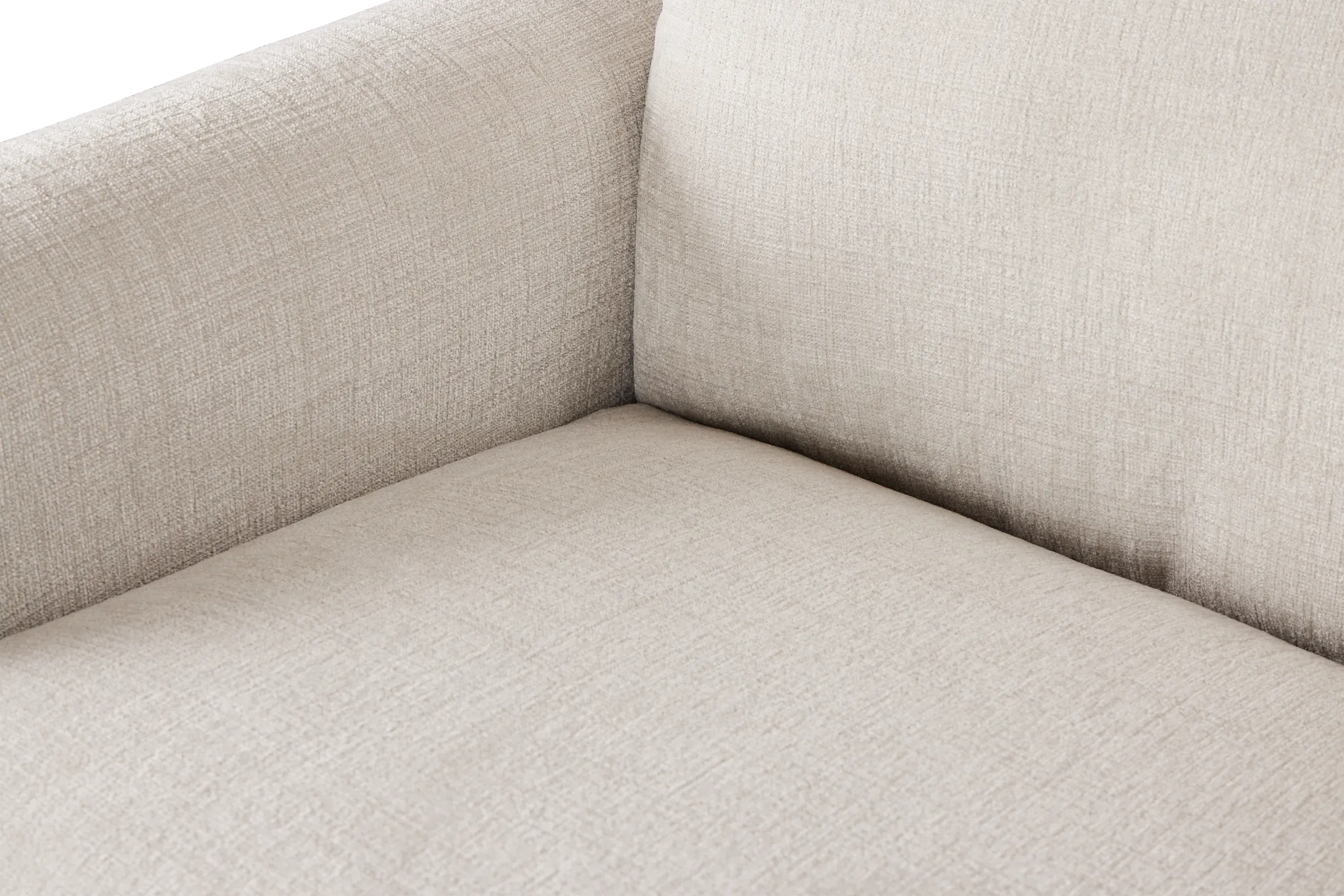 Maxie Light Beige Micro Small Right Bumper Sectional