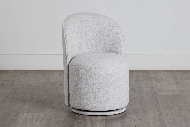 Claude Gray Round Upholstered Side Chair