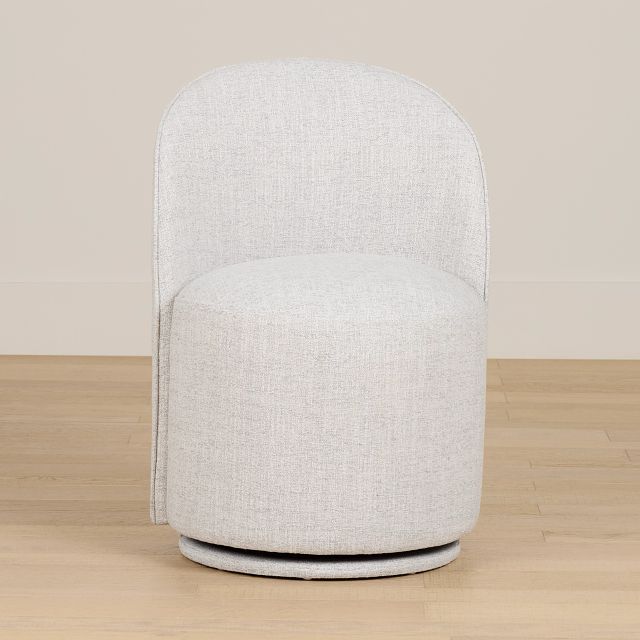 Claude Gray Round Upholstered Side Chair
