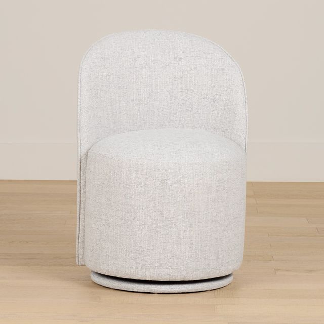 Claude Gray Round Upholstered Side Chair