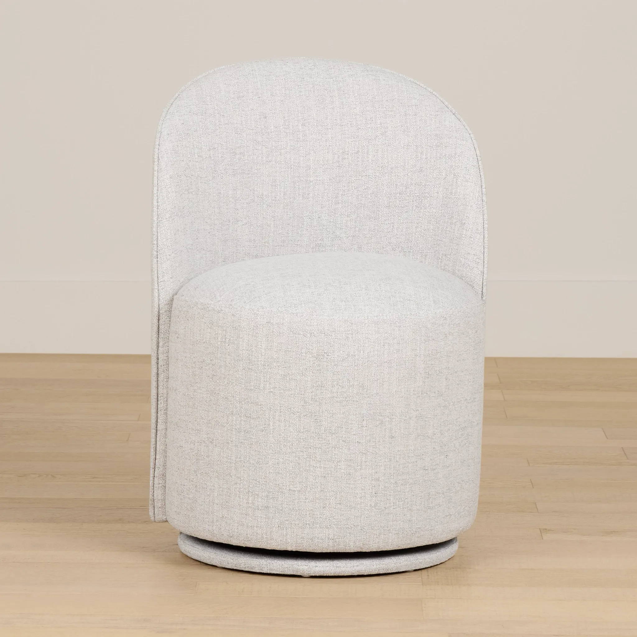 Claude Gray Round Upholstered Side Chair