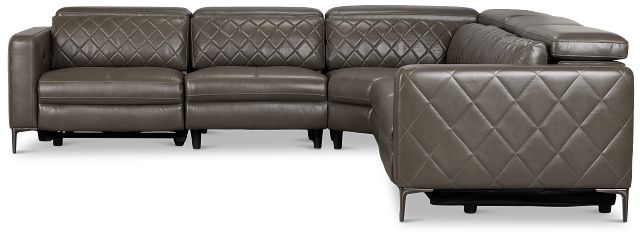 Ava Dark Gray Micro Small Two-arm Power Reclining Sectional
