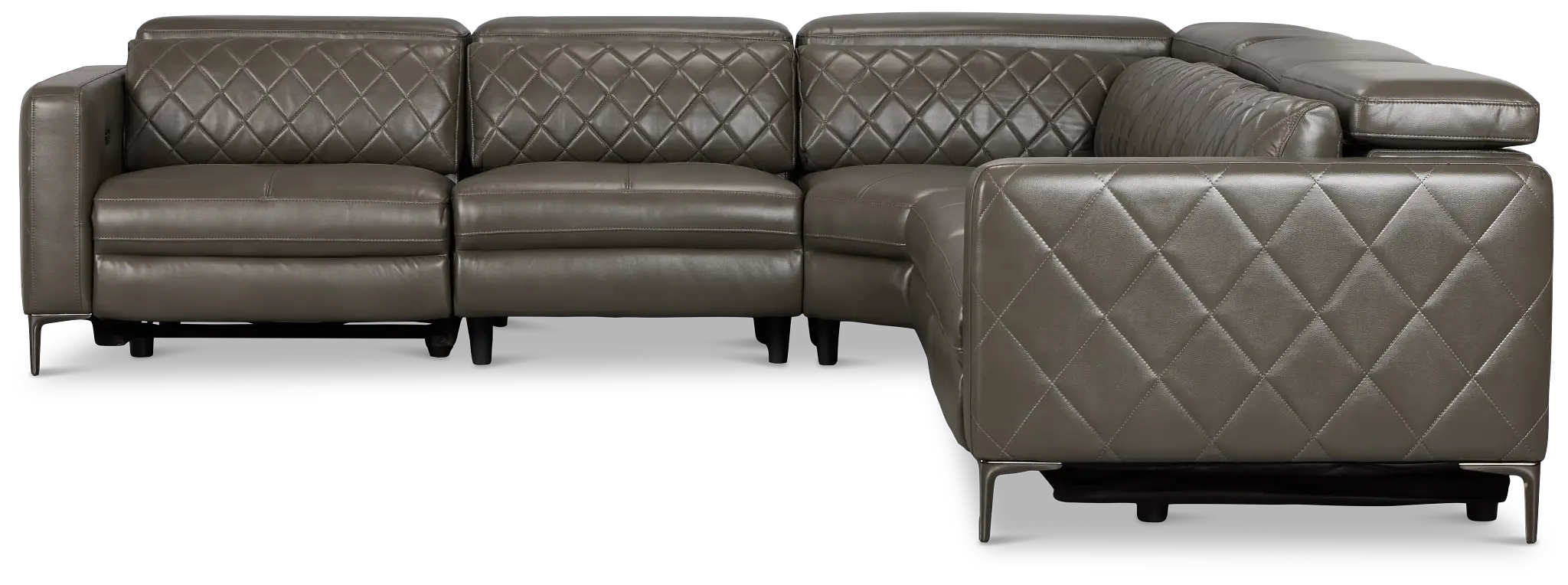 Ava Dark Gray Micro Small Two-arm Power Reclining Sectional Ava Dark Gray Micro Small Two-arm Power Reclining Sectional