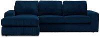 Charlie Dark Blue Fabric Left Chaise Sectional