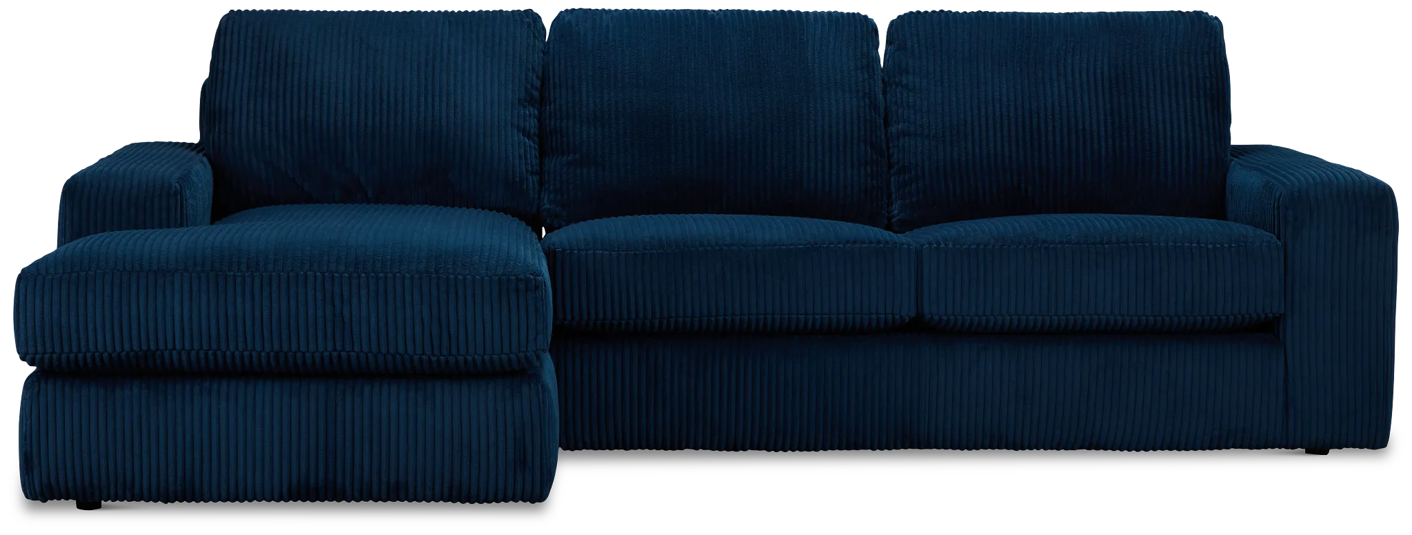 Charlie Dark Blue Fabric Left Chaise Sectional