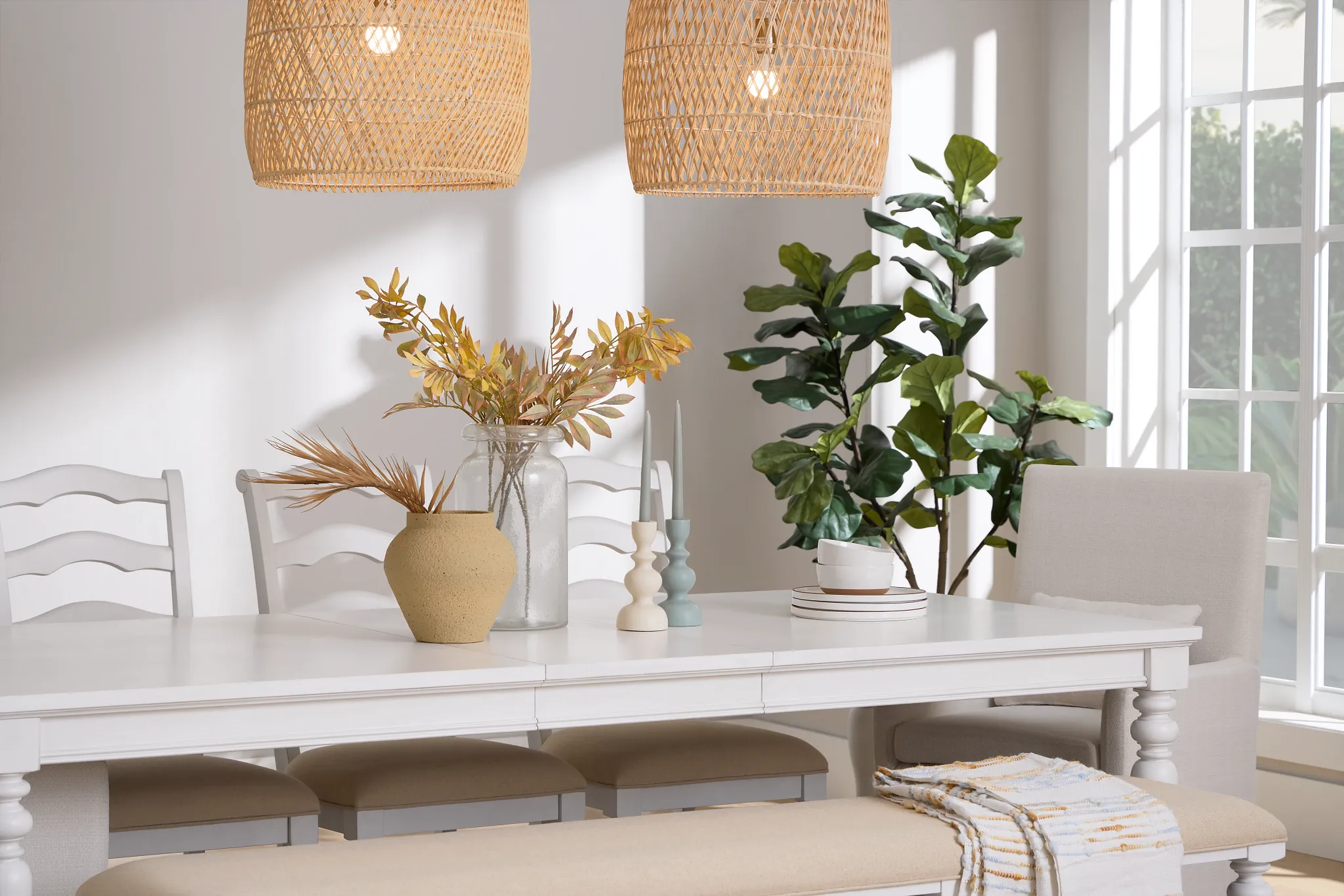 Savannah Ivory Rectangular Table