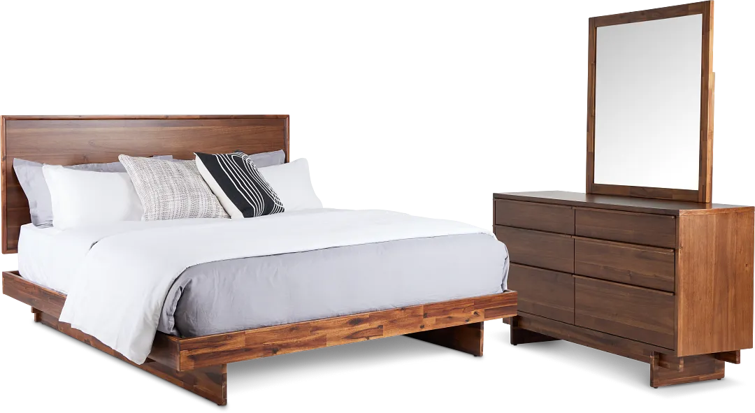 Bowery Dark Tone Platform Bedroom