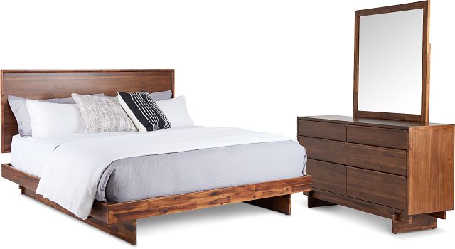 Bowery Dark Tone Platform Bedroom