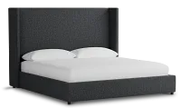 Captiva Delray Dark Gray 60" Upholstered Shelter Bed