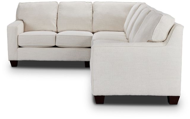 Andie White Fabric Medium Two-arm Sectional (2)