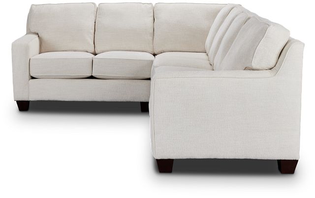 Andie White Fabric Medium Two-arm Sectional