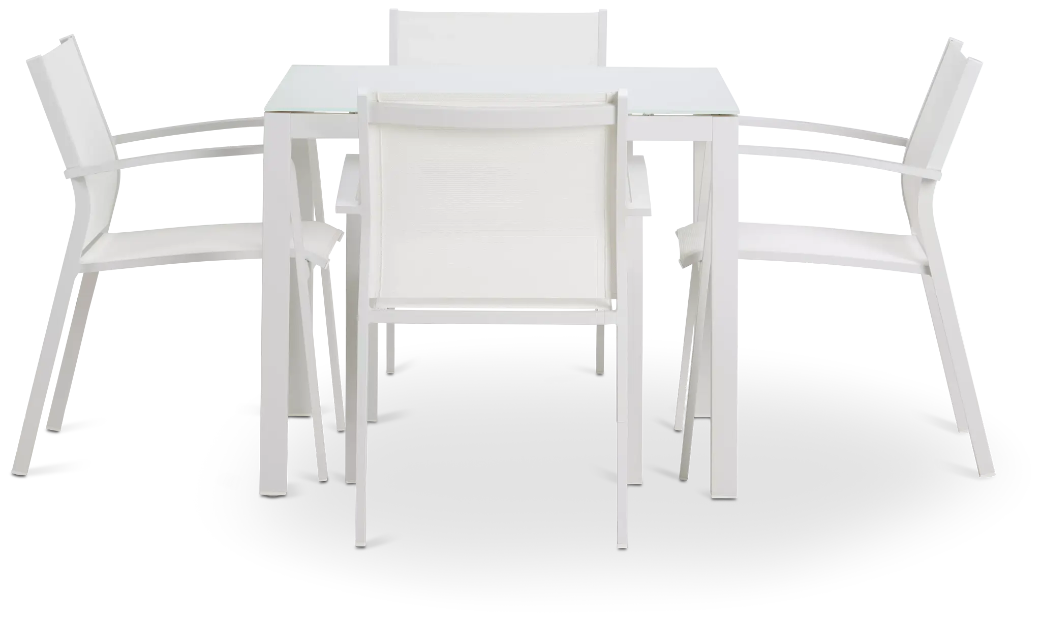 Lisbon White 36" Square Table & 4 Chairs Lisbon White 36" Square Table & 4 Chairs