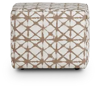 Shibori Light Gray Indoor/outdoor Accent Ottoman