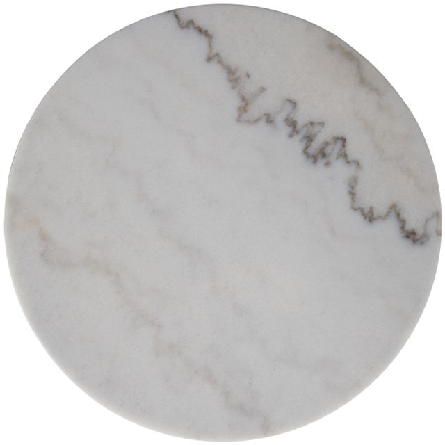 Kaleb White Marble End Table