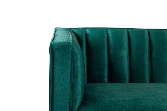 Bella Dark Green Velvet Right Chaise Sectional