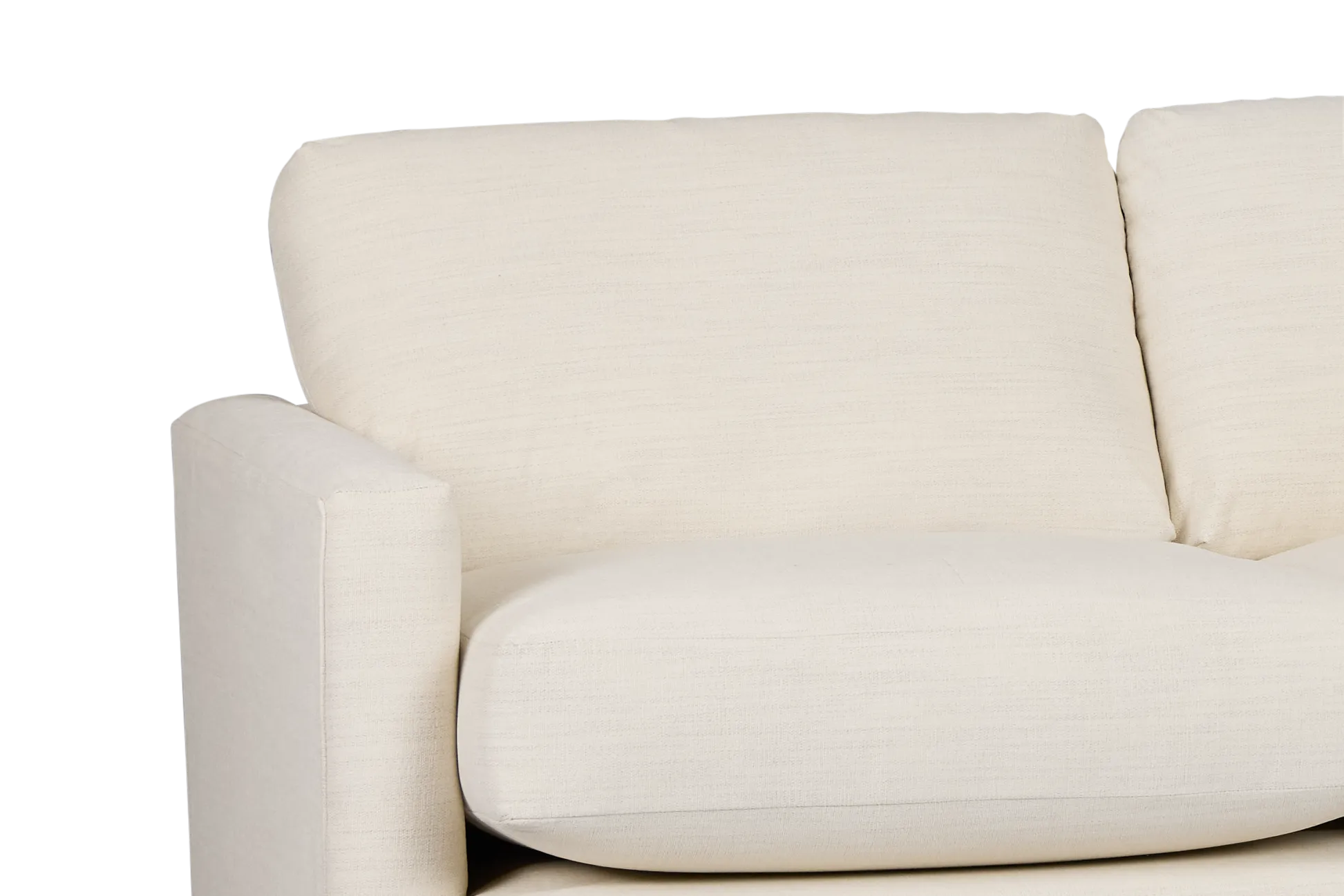 Noah Ivory Fabric Right Chaise Sectional