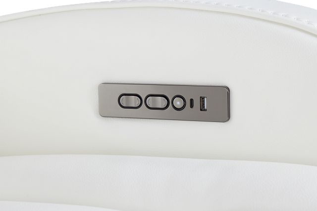Omega White Micro Power Reclining Sofa
