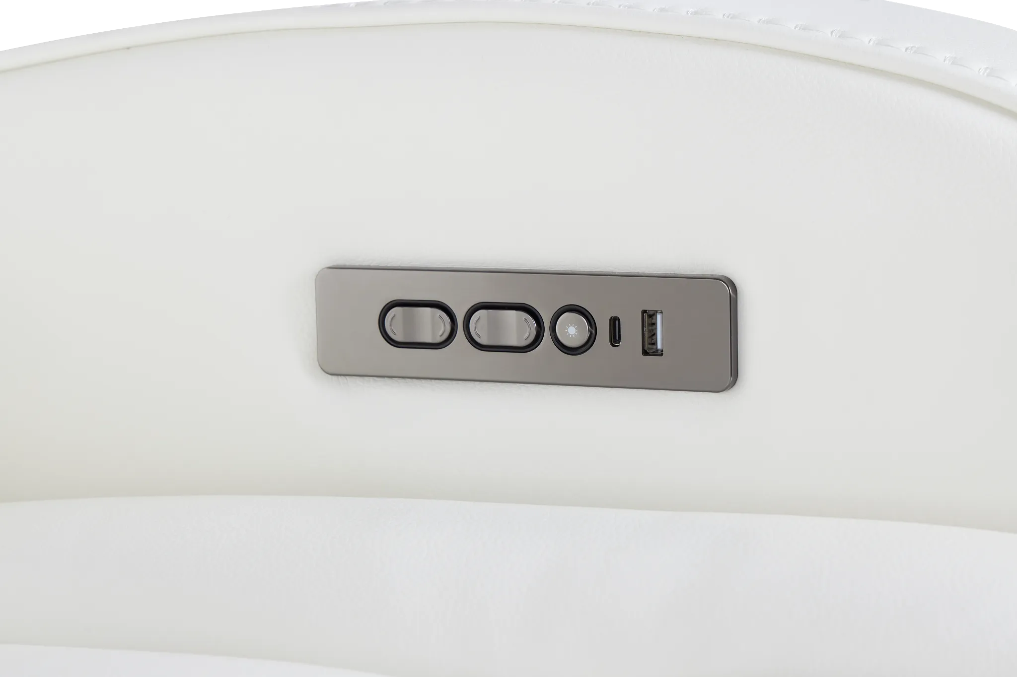 Omega White Micro Power Reclining Sofa