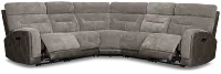Travis Gray Fabric Small Two-arm Power Reclining Sectional