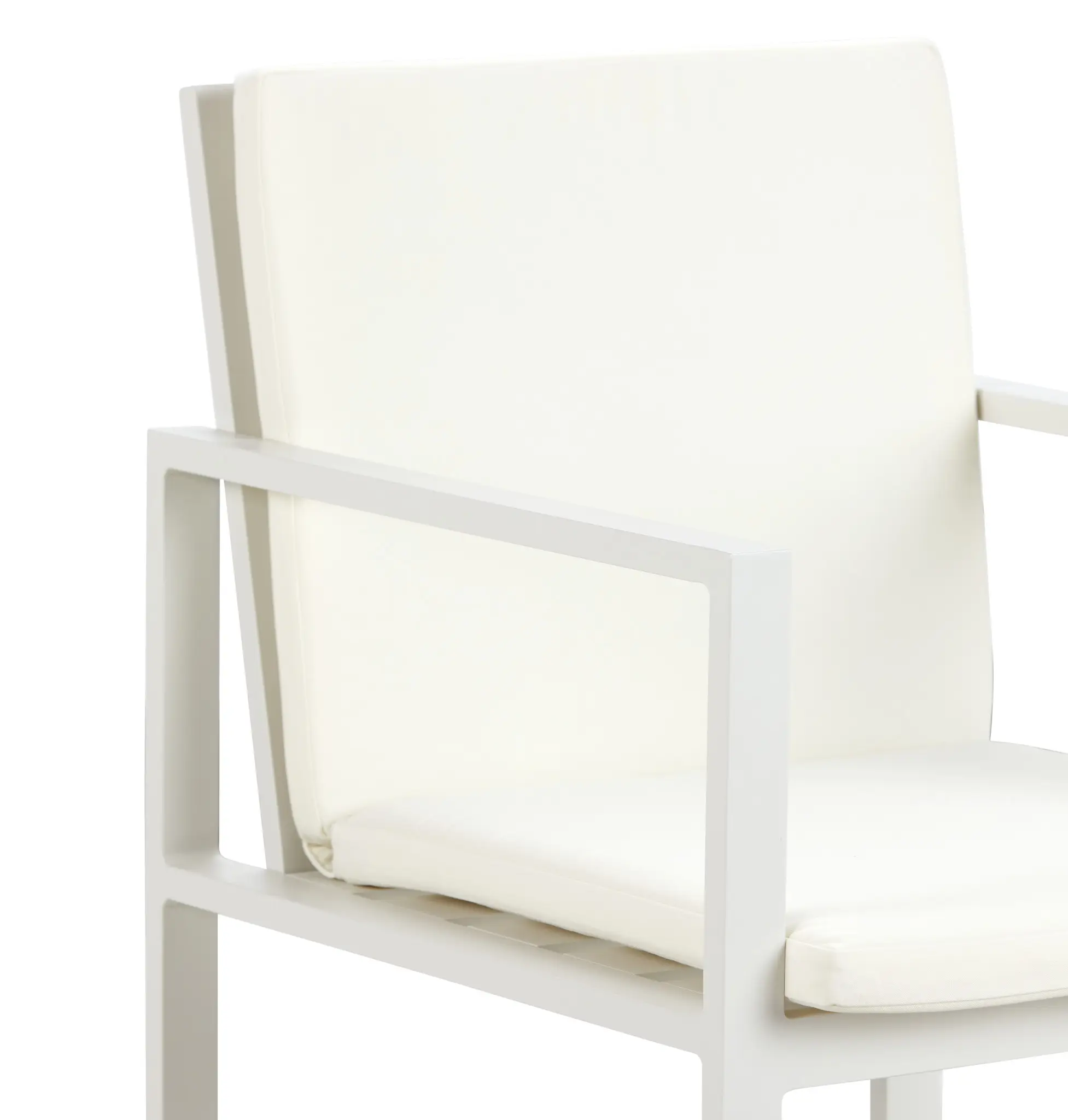 Linear White Aluminum Arm Chair Linear White Aluminum Arm Chair