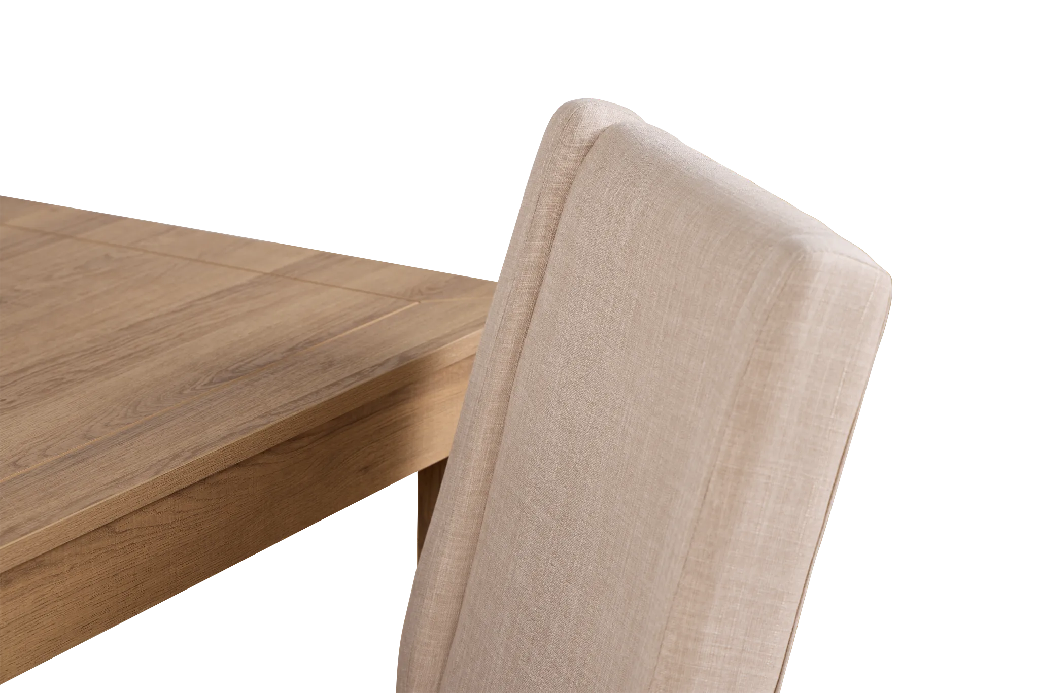 Delray Light Tone Rect Table & 4 Upholstered Chairs