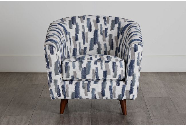 Staccato Navy Fabric Accent Chair