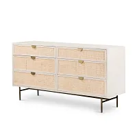 Four Hands Carmy Light Beige Woven Dresser