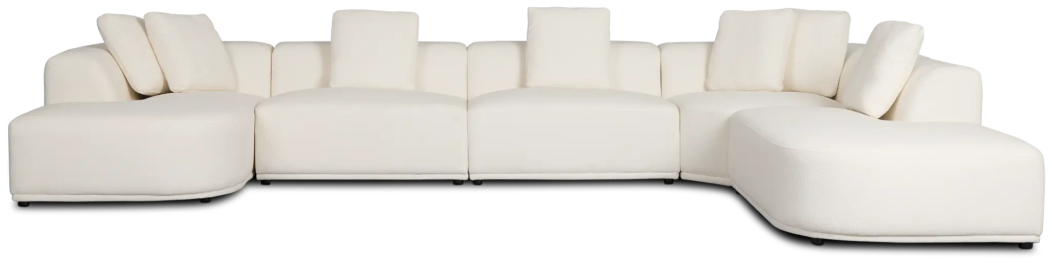 Catalina White Fabric Large Left Chaise Sectional Catalina White Fabric Large Left Chaise Sectional