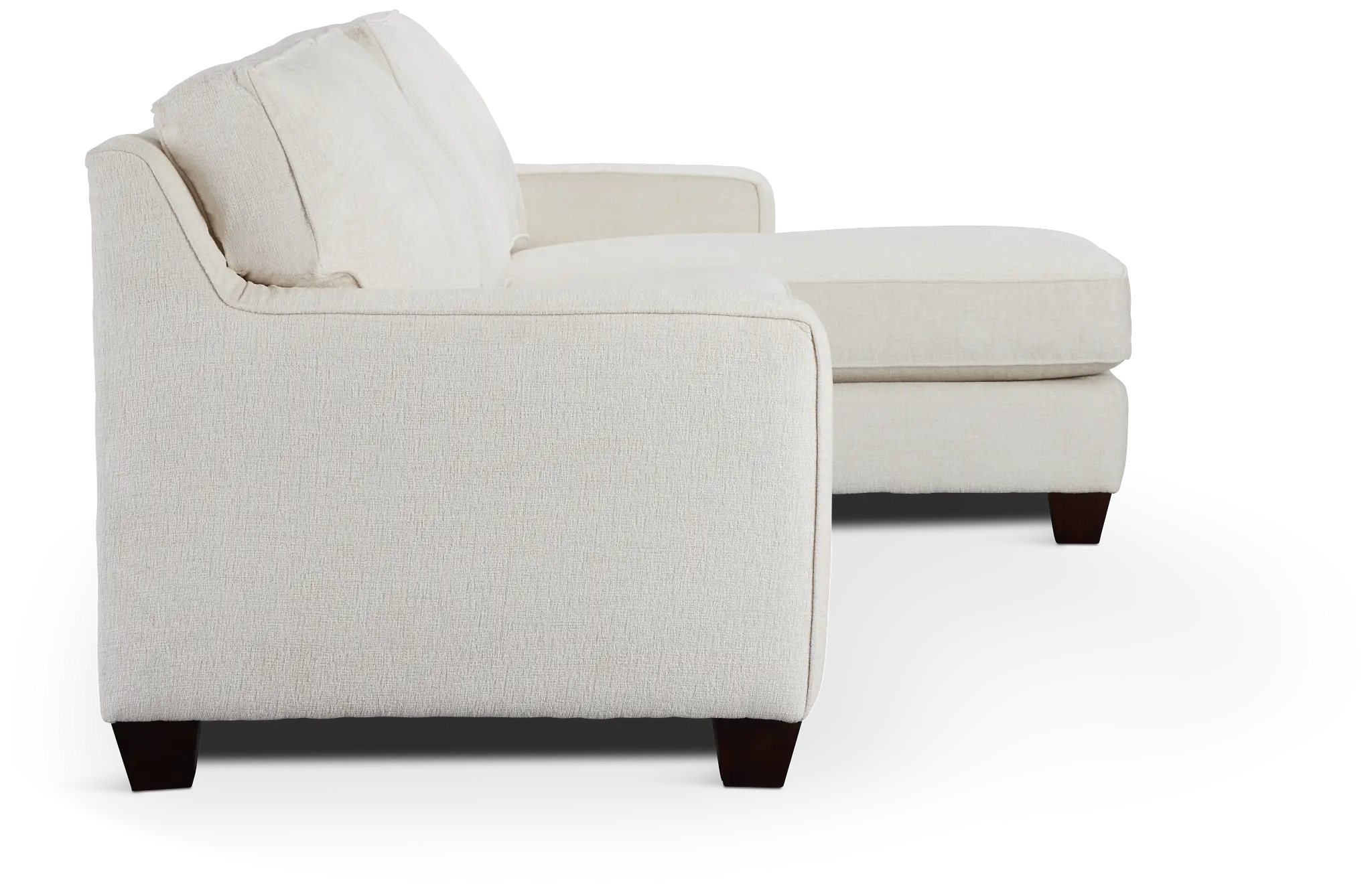 Andie White Fabric Small Right Chaise Sectional Andie White Fabric Small Right Chaise Sectional