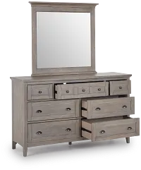 Heron Cove Light Tone Dresser & Mirror