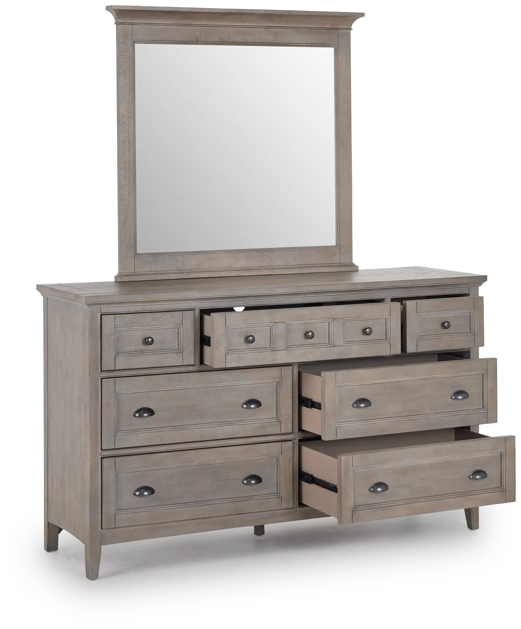 Heron Cove Light Tone Dresser & Mirror Heron Cove Light Tone Dresser & Mirror