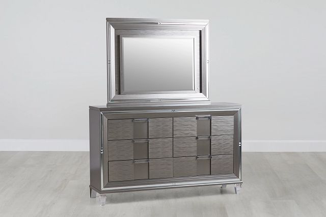 Vegas Gray Dresser & Mirror