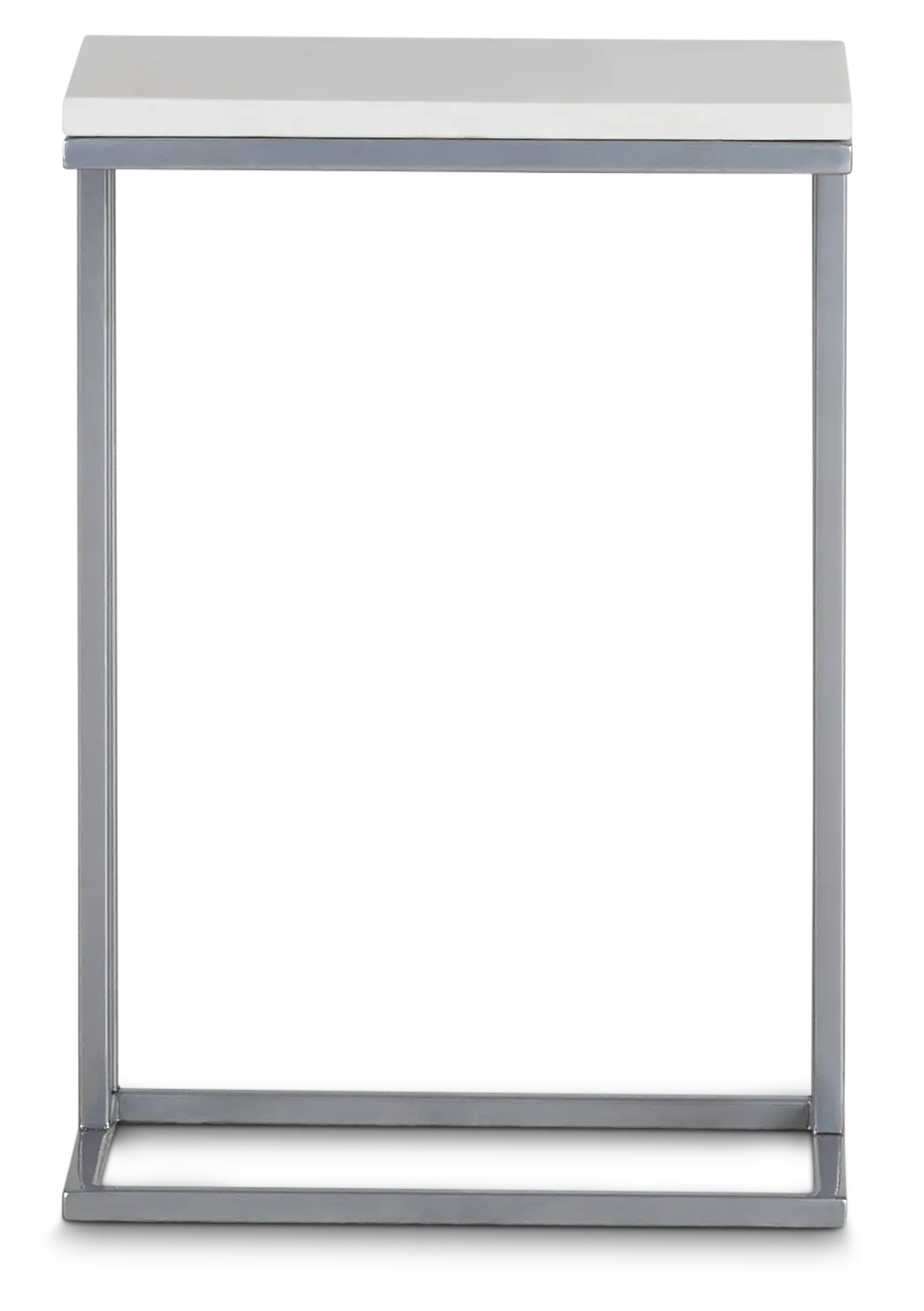 Tayah Silver Marble Chairside Table Tayah Silver Marble Chairside Table