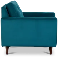 Mila Teal Velvet Chair