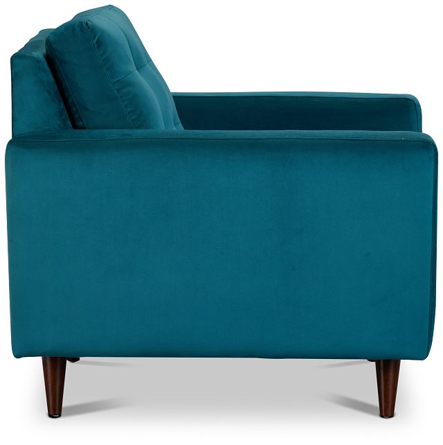 Mila Teal Velvet Chair