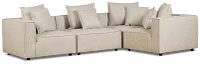 Tatum Beige Fabric 5-piece Modular Sectional