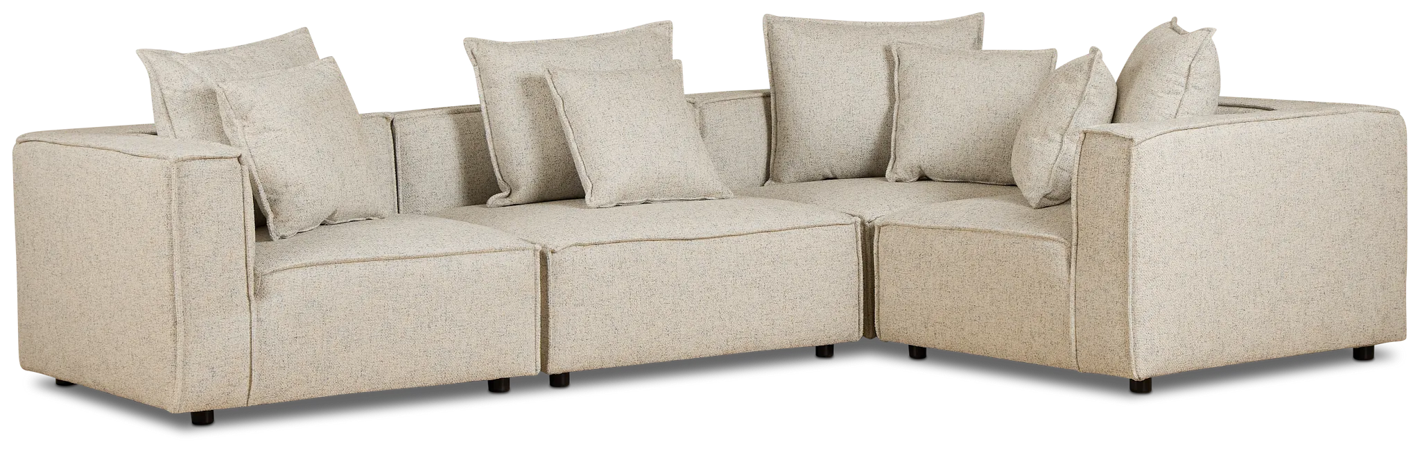 Tatum Beige Fabric 5-piece Modular Sectional