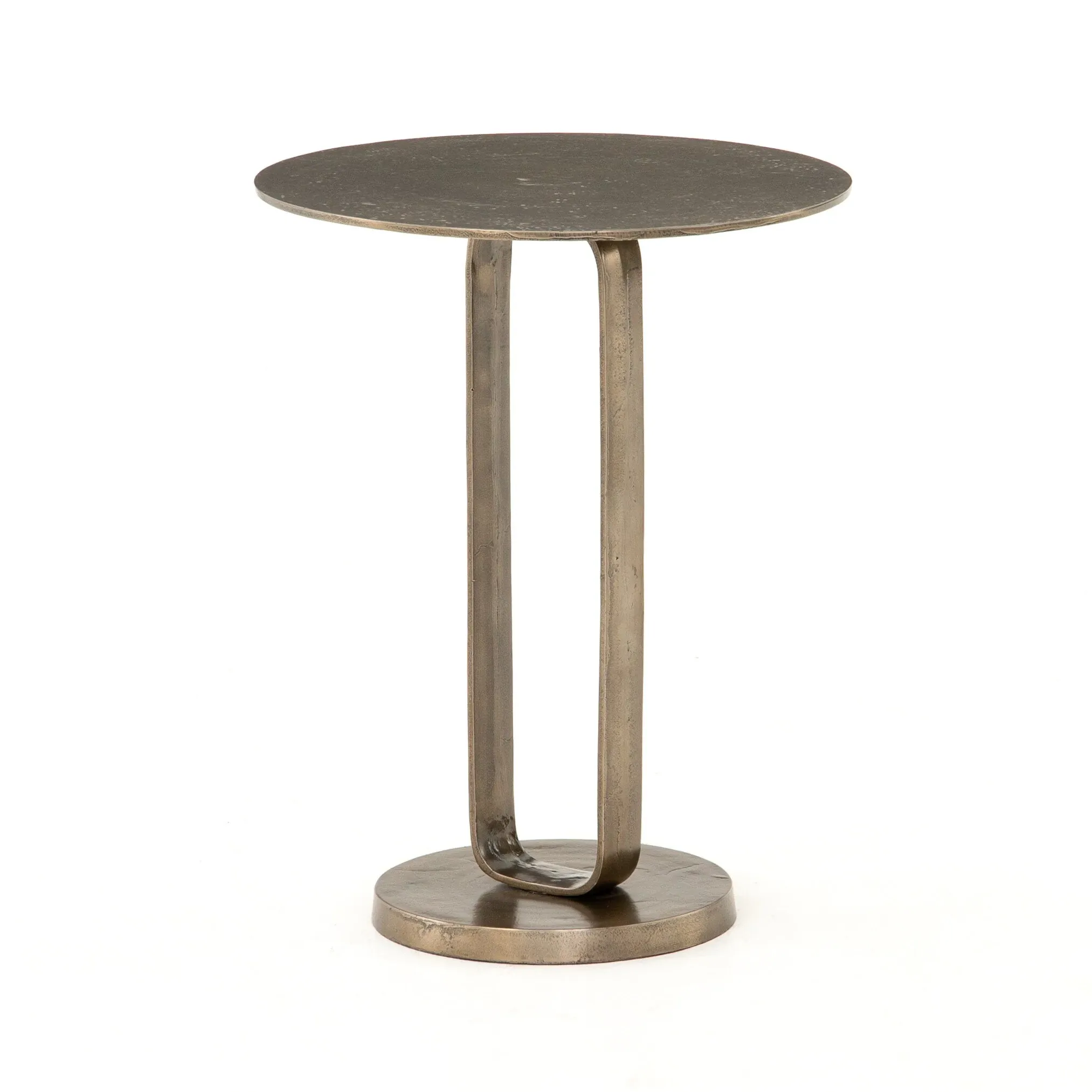 Four Hands Deem Brass Round End Table