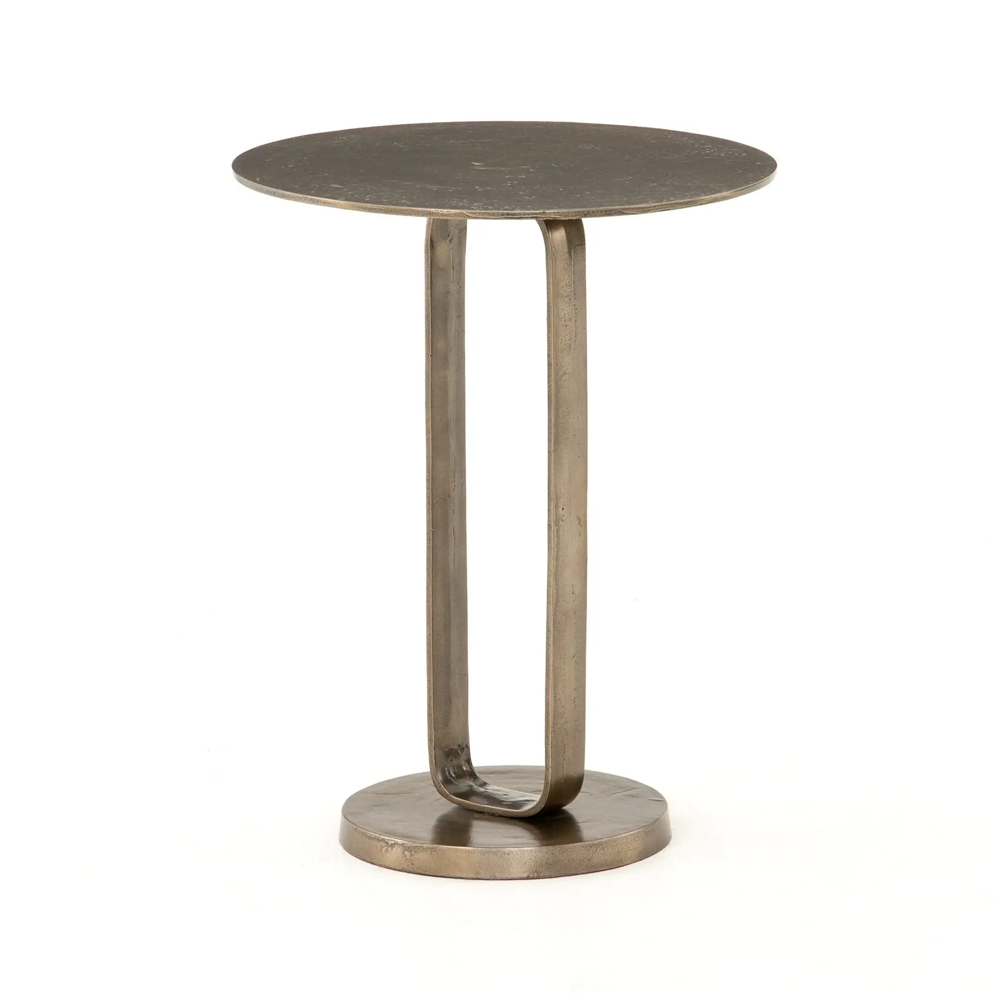 Four Hands Deem Brass Round End Table Four Hands Deem Brass Round End Table