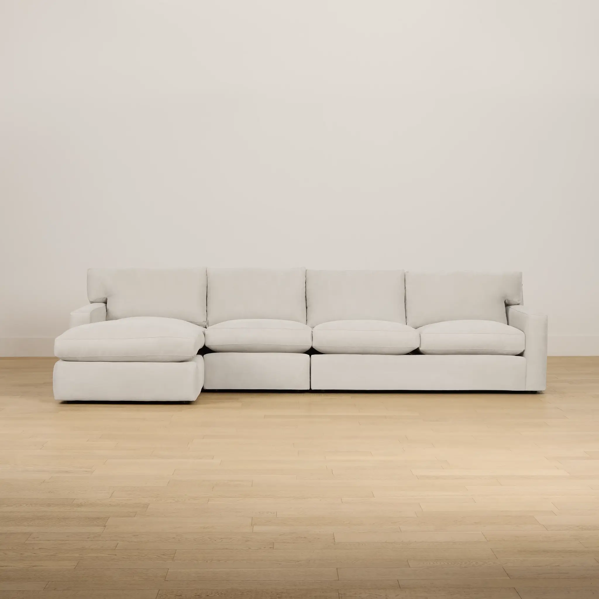 Hudson Gray Fabric Small Left Chaise Sectional Hudson Gray Fabric Small Left Chaise Sectional