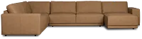 Kellan Light Brown Leather Medium Right Chaise Sectional