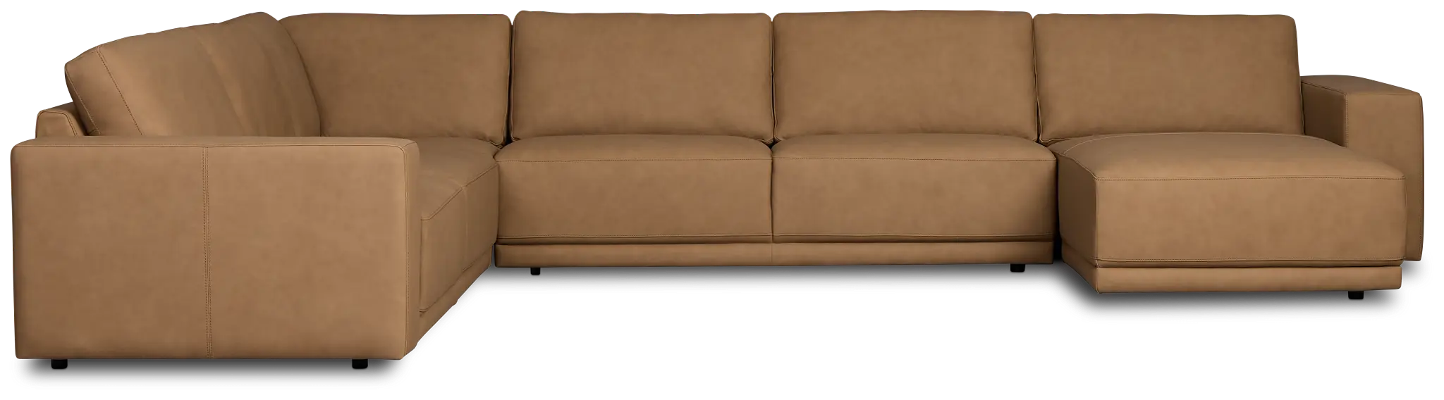 Kellan Light Brown Leather Medium Right Chaise Sectional Kellan Light Brown Leather Medium Right Chaise Sectional