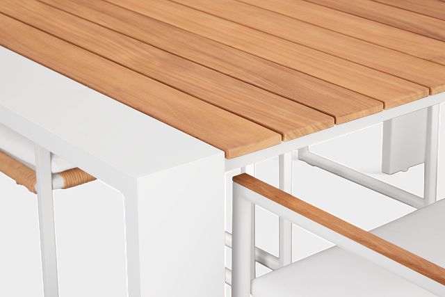 Sunrise Teak 65" Rectangular Table & 4 Teak Arm Chairs