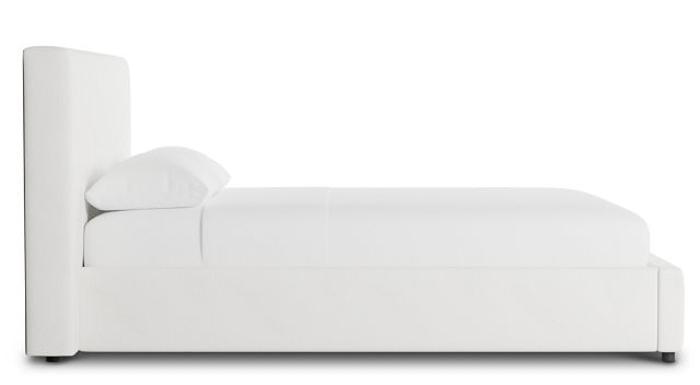 Grayton Sutton White 44" Upholstered Platform Bed